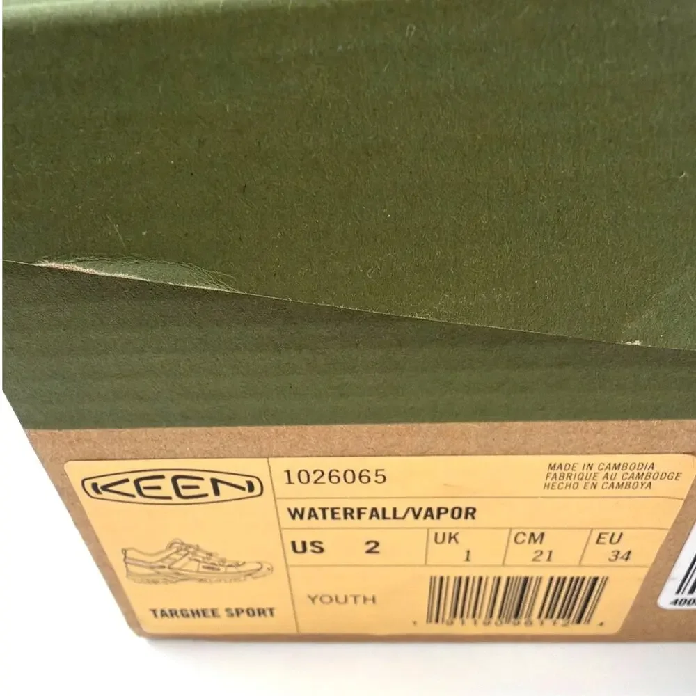 Keen Big Kids' Targhee Sport Vent Shoe Waterfall Vapor Size 2